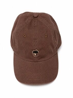 Brown Embroidered Acorn Baseball Cap